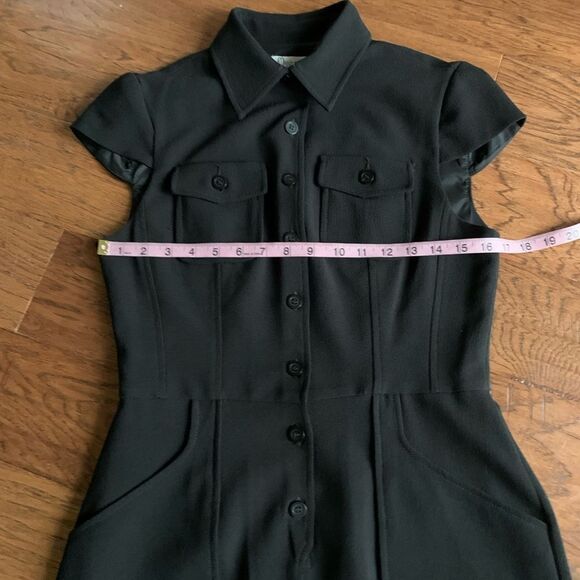 Vintage Black Button Down Dress size 8 - Picture 5 of 11